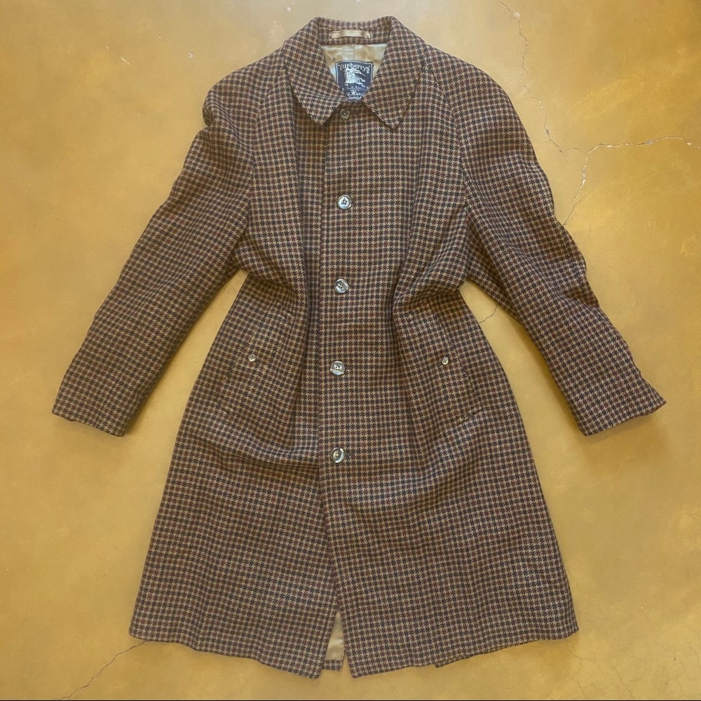 Vintage Burberry Houndstooth Trench Coat
